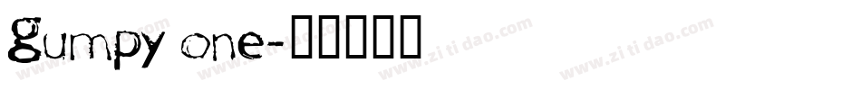 Gumpy one字体转换